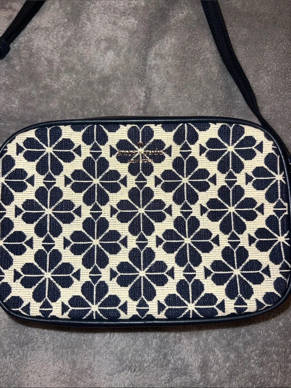 kate spade Navy and Cream Floral Jacquard Crossbody